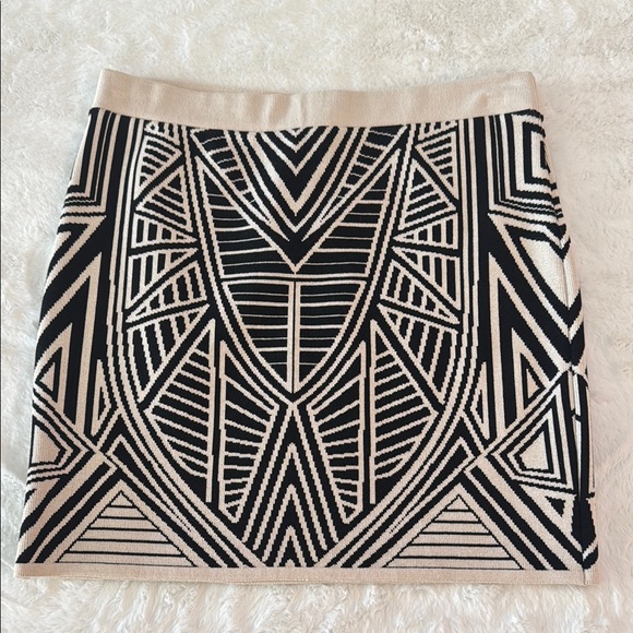 Forever 21 Dresses & Skirts - Forever21 Cream & Black, Tribal Design, Sweater Mini Skirt- size L